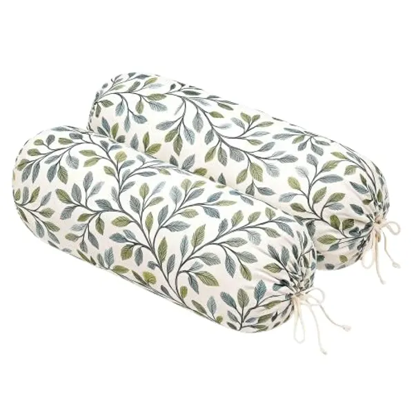 Pack_Of_2_Green_Bolster_Cover_Set_Heavy_Knitting_Masand_Pillow_Covers