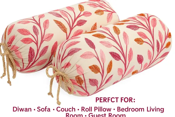 Pack_Of_2_Wine_Bolster_Cover_Set_Heavy_Knitting_Masand_Pillow_Covers_|_Wine_Leaf_Print_Bolster_Cushion_Covers_For_Diwan_&_Sofa_|_Premium_Roll_Pillow_Covers_For_Bedroom_&_Living_Room
