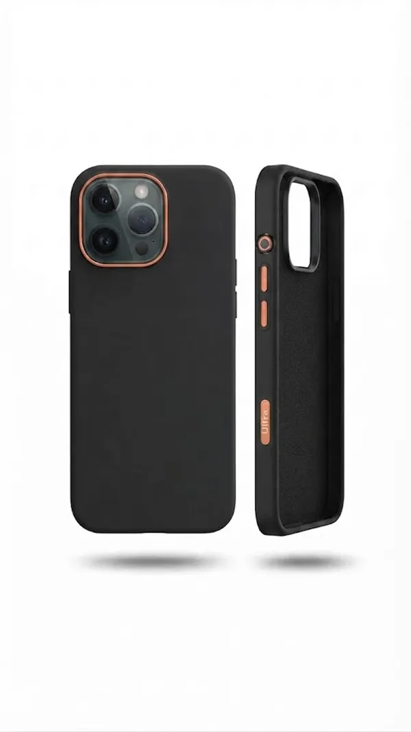 AK_Premium_Glass_Finish_Back_Case_with_Metal_Frame_&_Camera_Lens_Protection_for_iPhone_14_PRO_MAX_(Dark_Forest_Green)