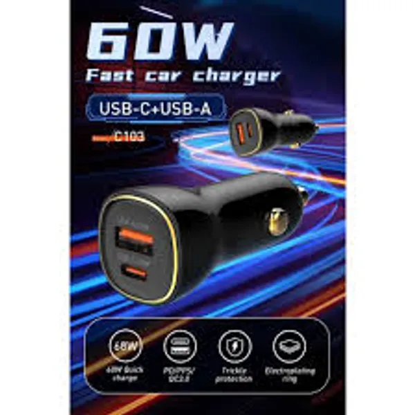 60W_Fast_Car_Charger_USB-C_+_USB-A_|_Dual_Port_30W_PD_Fast_Charging_|_Metal_Ring_Premium_Design_|_Smart_IC_Protection_|_Universal_Car_Charger_for_iPhone,_Android,_Tablets_&_More