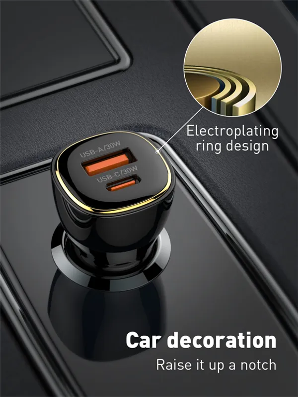 60W_Fast_Car_Charger_USB-C_+_USB-A_|_Dual_Port_30W_PD_Fast_Charging_|_Metal_Ring_Premium_Design_|_Smart_IC_Protection_|_Universal_Car_Charger_for_iPhone,_Android,_Tablets_&_More