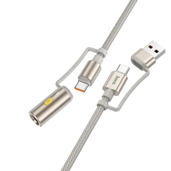 65W_3-in-1_Fast_Charging_Data_Cable_with_USB-C,_Lightning_&_Electric_Lighter_|_Aluminum_Alloy_|_1.2m_Braided_Cable
