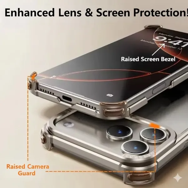 AK_PREMIUM_Luxury_Metal_Bumper_for_iPhone_17_Pro_/_17_Pro_Max_|_Aerospace_Aluminum_Frame_|_Shockproof_Corner_Guard_|_Raised_Camera_&_Screen_Protection