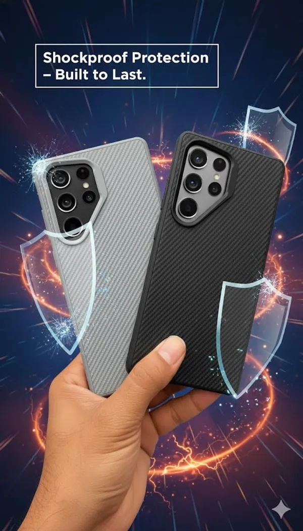Black_&_Brown_Premium_Kevlar_Phone_Case_For_Samsung_S23_Ultra,_S24_Ultra,_Ultra_Durable_Lightweight_Carbon_Fiber_Design,_Black_(Samsung_Galaxy_S23_Ultra)