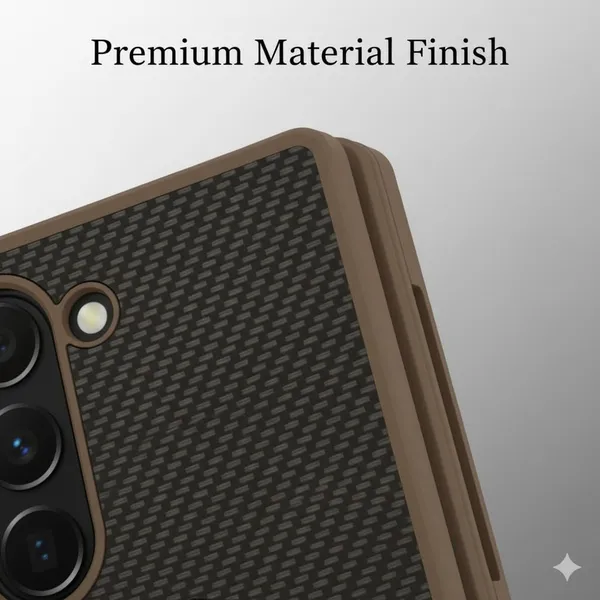 Brown_Carbon_Fiber_Ring_Holder_Wireless_Compatible_Case_For_Samsung_Z_Fold_6,_Premium_Soft_Leather,_Brown,_Scratchless,_Easy_Grip