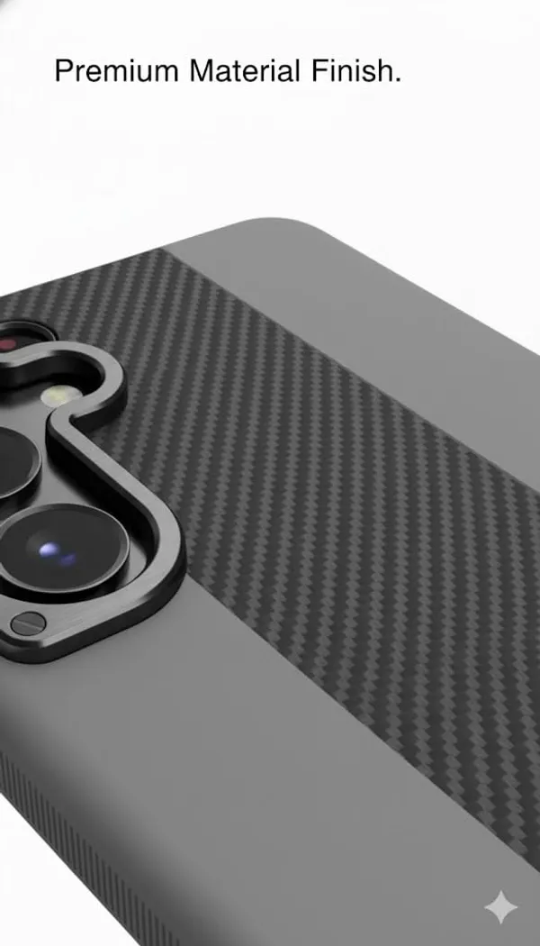 Grey_Premium_Carbon_Fiber_Wireless_Compatible_Case_For_Samsung_Galaxy_S25_Ultra,_Grey_With_Black_Stripe,_Slim_Protective_Cover,_Textured_Grip