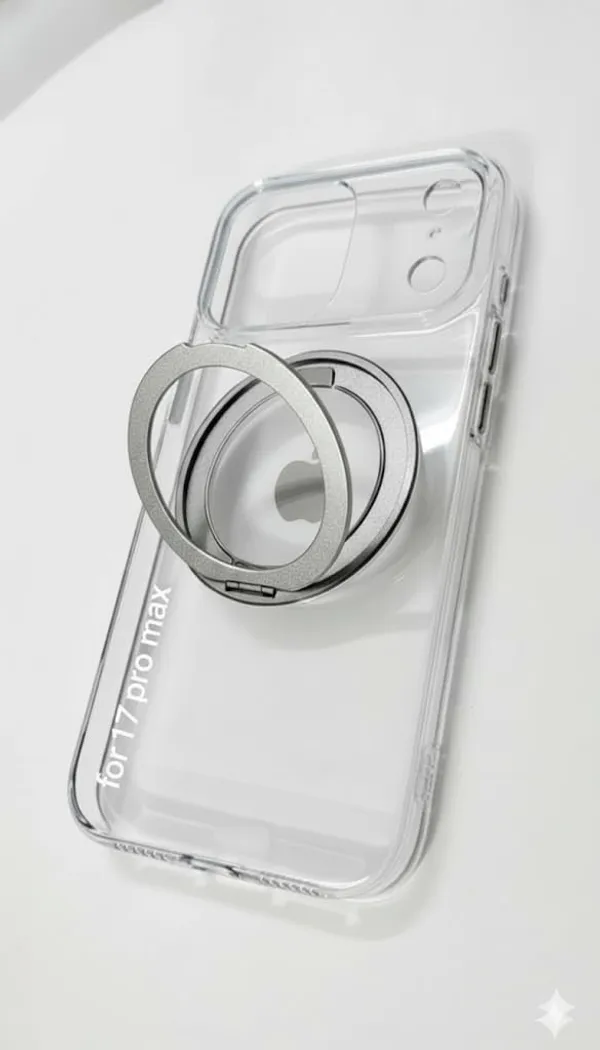 Transprent_Premium_Crystal_Clear_Case_For_Iphone_17_Pro_Max,_Magsafe_Compatible,_Shockproof,_360_Rotating_Ring_Holder,_Kickstand,_Anti-Scratch_Protection_For_Iphone_17_Pro_Max