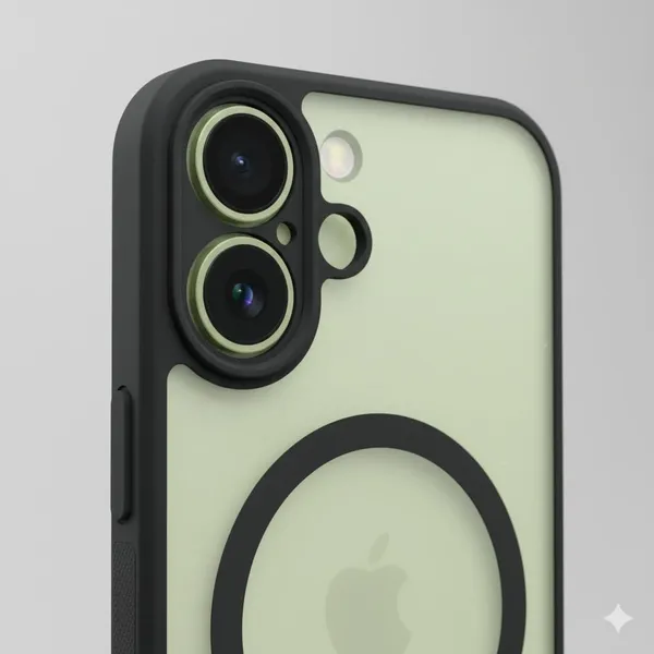 Transparent_Premium_Crystal_Clear_Case_For_Iphone_17,_Transparent_Protective_Cover_With_Magsafe_Ring,_Black_Frame,_Slim_Design