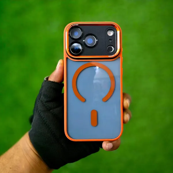 Orange_Premium_Crystal_Clear_Protective_Case_For_Iphone_17_Pro,_Brown_With_Gold_Accent,_Magsafe_Compatible_Camera_Lens_Protection