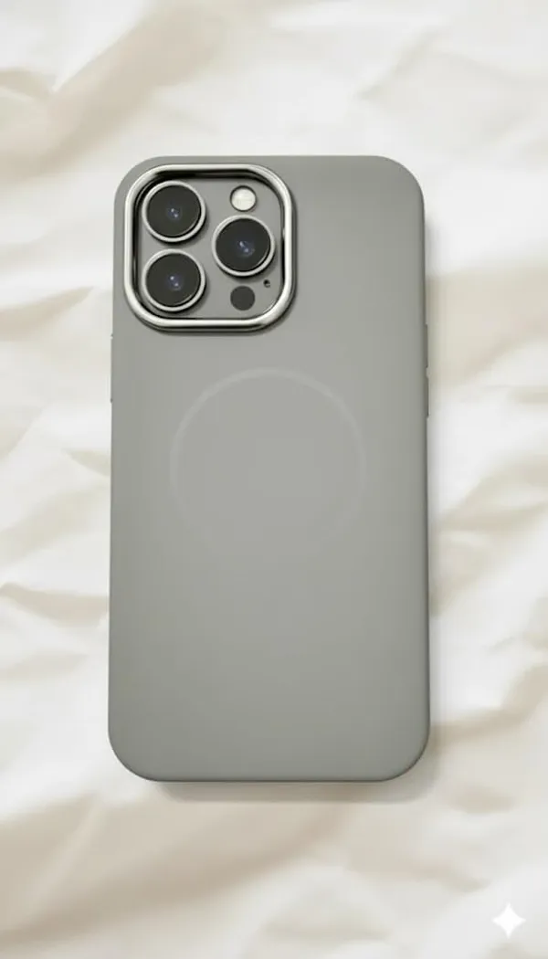 Grey_Premium_Shockproof_Sillicon_Case_For_Iphone_15_Pro_Max,_Gray,_Military-Grade_Protection,_Wireless_Charging_Compatible,_Matte_Finish,_Anti-Fingerprint,_Slim_Profile