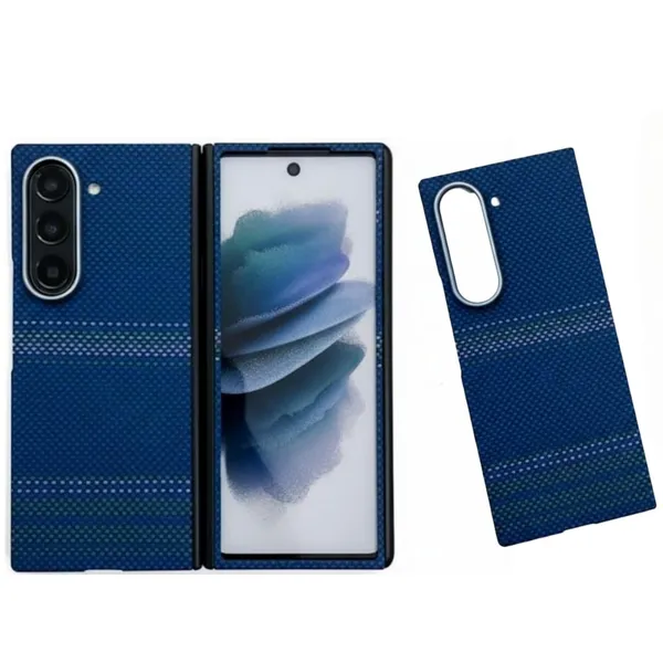 Blue_Premium_Carbon_Fiber_Phone_Case_For_Samsung_Galaxy_Z_Fold_Series,_Navy_Blue,_Woven_Pattern,_Slim_Lightweight_Design_(Samsung_Galaxy_Z_Fold7)