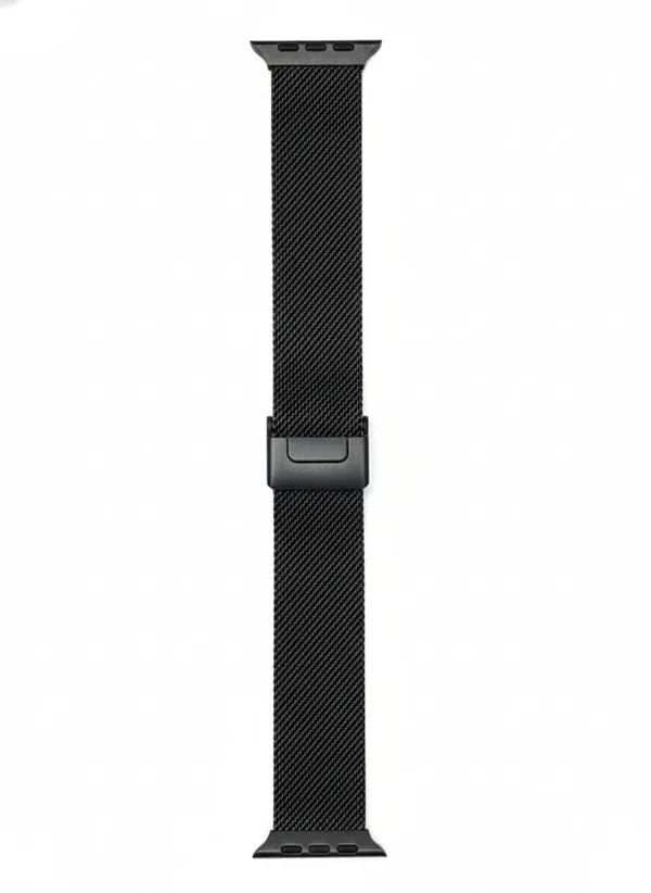 Black_Stainless_Steel_Mesh_Band_For_Apple_Watch,_Black,_46Mm,_Compatible_With_46Mm_Iwatch_Series,_Metal_Replacement_Strap