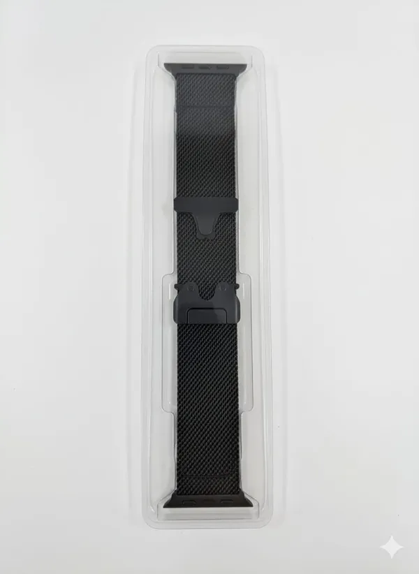 Black_Stainless_Steel_Mesh_Band_For_Apple_Watch,_Black,_46Mm,_Compatible_With_46Mm_Iwatch_Series,_Metal_Replacement_Strap