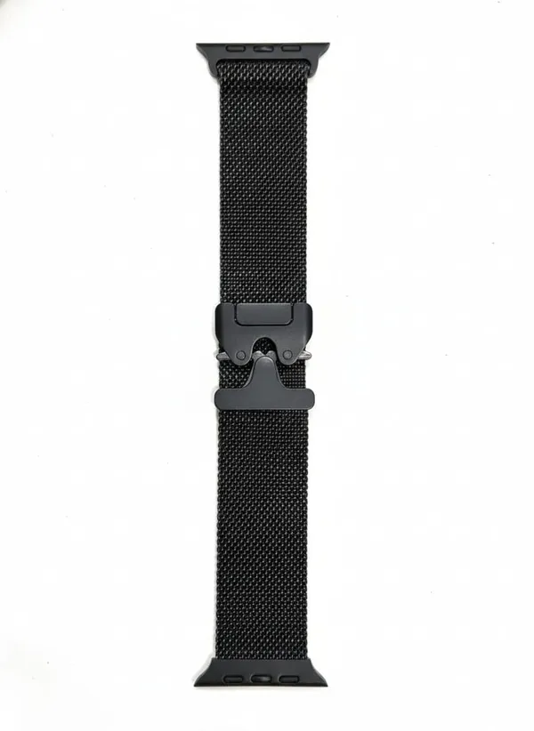 Black_Stainless_Steel_Mesh_Band_For_Apple_Watch,_Black,_46Mm,_Compatible_With_46Mm_Iwatch_Series,_Metal_Replacement_Strap