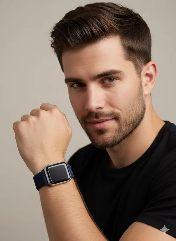 Blue_Premium_Stretchable_Braided_Watch_Band_Compatible_With_Apple_Watch_46Mm,_Premium_Blue,_Nylon,_Comfort_Fit,_Durable_Weave
