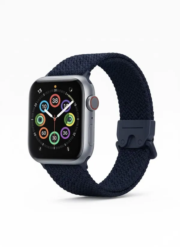 Blue_Premium_Stretchable_Braided_Watch_Band_Compatible_With_Apple_Watch_46Mm,_Premium_Blue,_Nylon,_Comfort_Fit,_Durable_Weave
