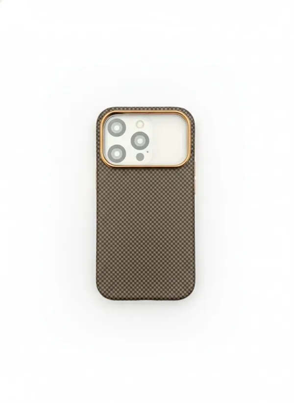 Gold_Carbon_Fiber_Case_For_Iphone_17_Pro_Series_Slim_Fit_Protective_Cover,_Wireless_Charging_Compatible,_Anti-Scratch,_Lightweight_Luxury_Design