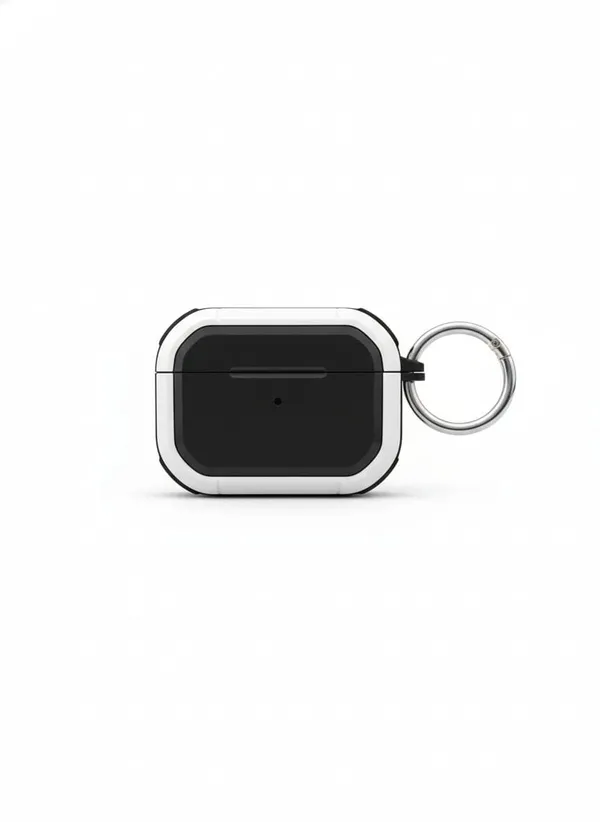 Black_Premium_Case_With_Lock_For_Airpods_Pro_2Nd,_Rugged_Shockproof_Full_Protective_Cover,_Military-Grade_Tpu_Hard_Shell_With_Keychain_Carabiner_For_Apple_Airpods_Pro_2