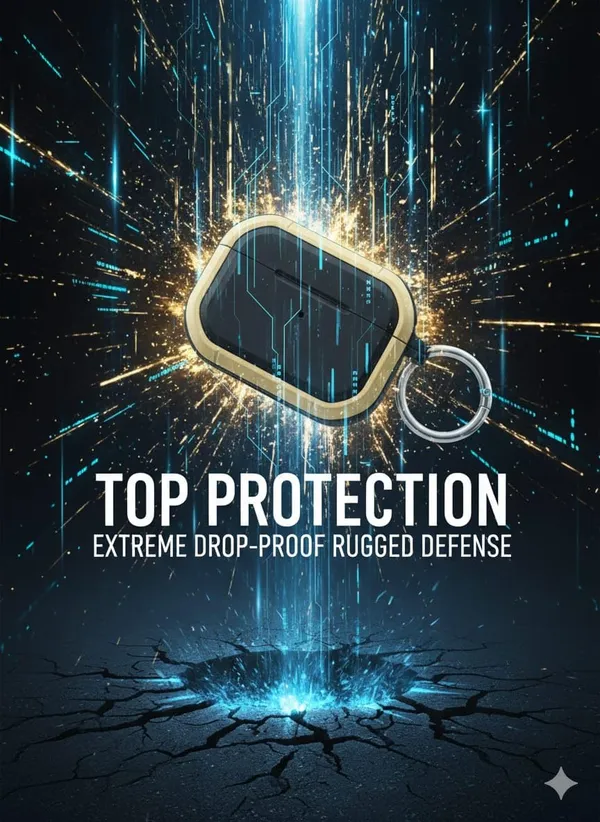 Gold_&_Black_Rugged_Case_For_Airpods_Pro_2,_Wireless_Compatible,_Shockproof_Hard_Shell_Protective_Cover_With_Secure_Lock_&_Carabiner,_Full-Body_Armor_For_Apple_Airpods_Pro_2Nd_Generation