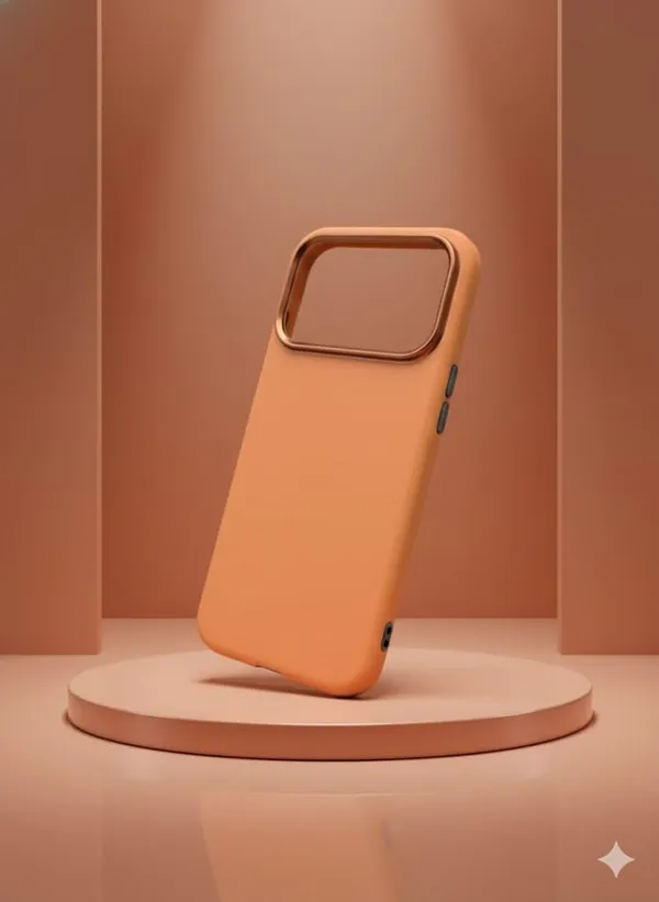 Tan_Premium_Carbonfiber_Wireless_Charging_Compatible_Case_For_Iphone_17_Pro_Max,_Tan_Brown,_Soft-Touch_Non-Slip_Grip_With_Raised_Camera_Bezel_Protection