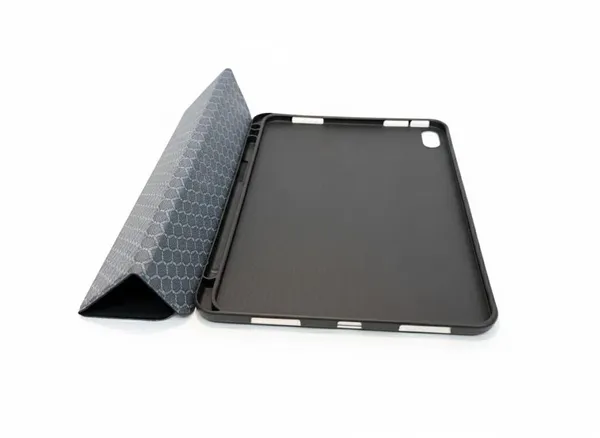 Grey_Honeycomb_Pattern_Case_For_Ipad_Pro_And_Air,_Slim_Tri-Fold_Stand_Cover,_Lightweight_Smart_Folio_With_Hard_Back_Shell,_Auto_Sleep/Wake_(Charcoal_Grey)_(Ipad_11Th_Generation)