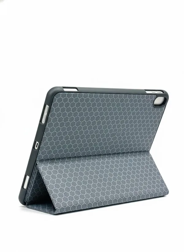 Grey_Honeycomb_Pattern_Case_For_Ipad_Pro_And_Air,_Slim_Tri-Fold_Stand_Cover,_Lightweight_Smart_Folio_With_Hard_Back_Shell,_Auto_Sleep/Wake_(Charcoal_Grey)_(Ipad_11Th_Generation)