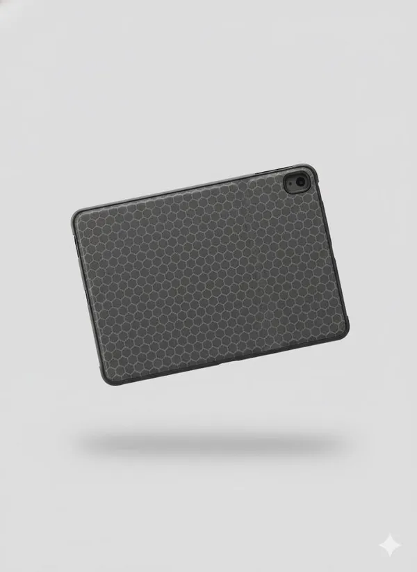 Grey_Honeycomb_Pattern_Case_For_Ipad_Pro_And_Air,_Slim_Tri-Fold_Stand_Cover,_Lightweight_Smart_Folio_With_Hard_Back_Shell,_Auto_Sleep/Wake_(Charcoal_Grey)_(Ipad_11Th_Generation)