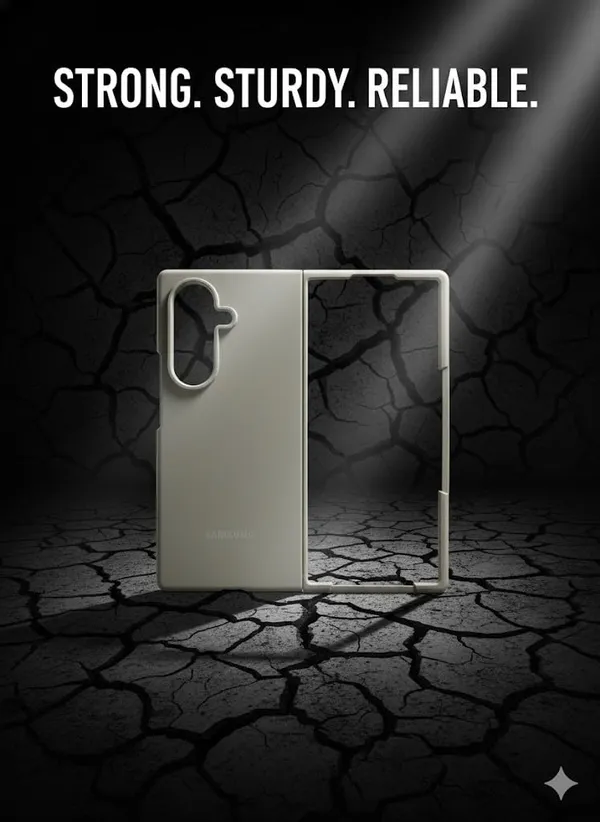 Daygray_Protective_Phone_Case_For_Samsung_Galaxy_Z_Fold_7,_Gray_Slim_Cover,_Premium_Protection,_Screen_Protector_Inbult