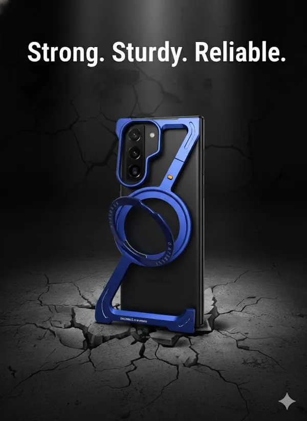 Blue_Premium_Aluminum_Bumper_With_Stand_For_Samsung_Galaxy_Z_Fold_7,_Blue_Metal_Protective_Case_With_Ring_Holder,_Sturdy_Design,_Drop_Protection