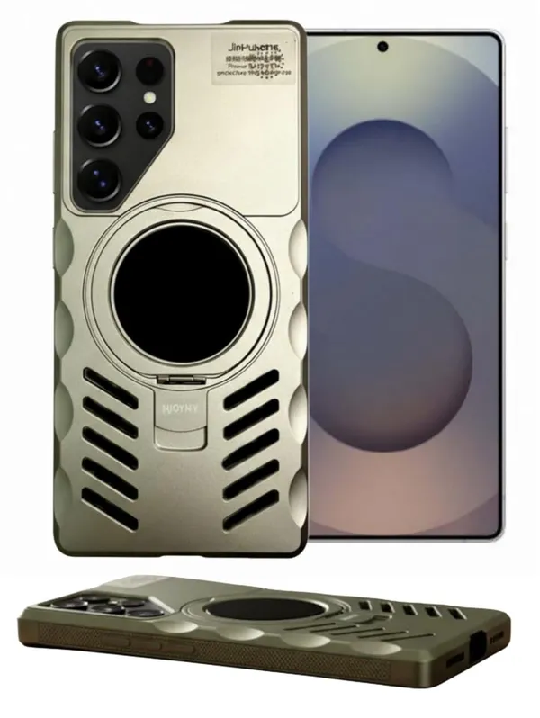 Transparent_Premium_Protective_Phone_Case_For_S25_Ultra,_Water-Resistant_Design_With_Integrated_Perfume_Dispenser,_Silver_Metallic,_Military-Grade_Protection