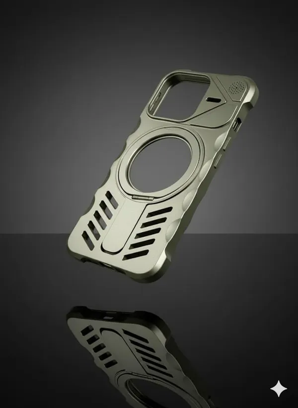 Black_Premium_Metallic_Protective_Case_For_Iphone_17_Pro/Pro_Max,_Military-Grade_Design,_Wireless_Charging_Compatible,_Futuristic_Style,_Ventilated_Design_With_Mist_Dispenser_(Iphone17_Pro)