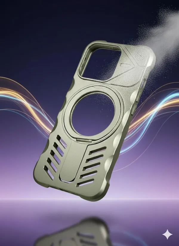 Black_Premium_Metallic_Protective_Case_For_Iphone_17_Pro/Pro_Max,_Military-Grade_Design,_Wireless_Charging_Compatible,_Futuristic_Style,_Ventilated_Design_With_Mist_Dispenser_(Iphone17_Pro)