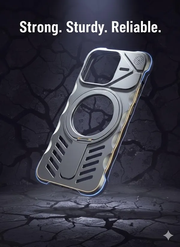 Black_Premium_Metallic_Protective_Case_For_Iphone_17_Pro/Pro_Max,_Military-Grade_Design,_Wireless_Charging_Compatible,_Futuristic_Style,_Ventilated_Design_With_Mist_Dispenser_(Iphone17_Pro)