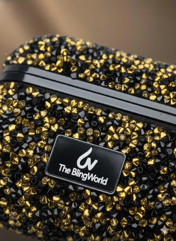 Black_&_Gold_Premium_Black_And_Gold_Diamond_Glitter_Case_For_Airpods_Pro_2_Premium_Rhinestone_Protective_Cover