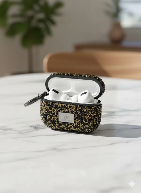 Black_&_Gold_Premium_Black_And_Gold_Diamond_Glitter_Case_For_Airpods_Pro_2_Premium_Rhinestone_Protective_Cover