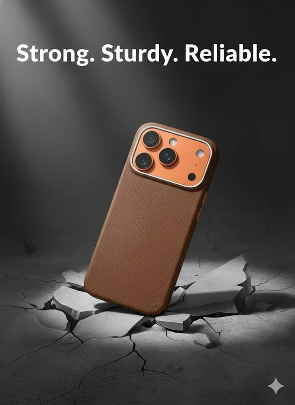 Brown_Carbon_Fiber_Case_For_I_Phone_17_Pro,_Brown_Textured_Pattern,_Shockproof_Protective_Cover,_Slim_Fit,_Wireless_Charging_Compatible_(Iphone_17_Pro)