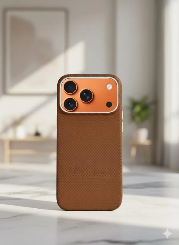 Brown_Carbon_Fiber_Case_For_I_Phone_17_Pro,_Brown_Textured_Pattern,_Shockproof_Protective_Cover,_Slim_Fit,_Wireless_Charging_Compatible_(Iphone_17_Pro)