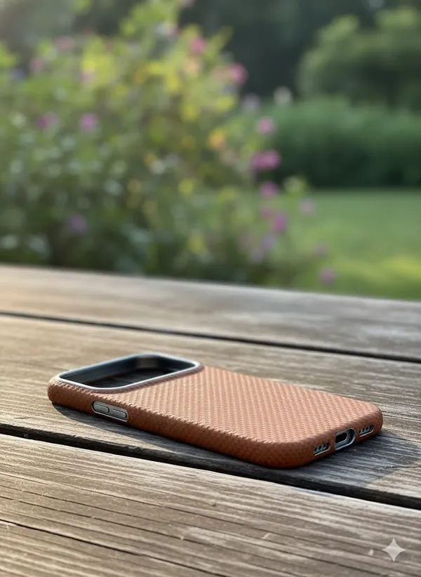 Brown_Carbon_Fiber_Case_For_I_Phone_17_Pro,_Brown_Textured_Pattern,_Shockproof_Protective_Cover,_Slim_Fit,_Wireless_Charging_Compatible_(Iphone_17_Pro)