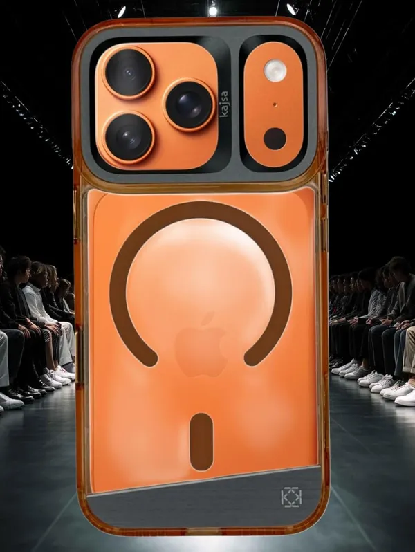 Orange_Premium_Protective_Case_For_Iphone_17_Pro/Pro_Max,_Transparent_Back_Cover_With_Bronze_Frame,_Wireless_Charging_Compatible,_Shockproof_Design_(Iphone_17_Pro_Max)