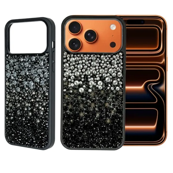 Silver_&_Black_Luxury_Diamond_Glitter_Gradient_Crystal_Diamond_Design,_Navy_Blue_Frame_With_Silver_Pink_Purple_Rhinestones_Case_For_Iphone_17_Pro