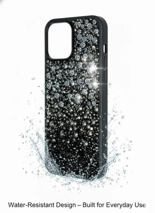 Silver_&_Black_Luxury_Diamond_Glitter_Gradient_Crystal_Diamond_Design,_Navy_Blue_Frame_With_Silver_Pink_Purple_Rhinestones_Case_For_Iphone_17_Pro