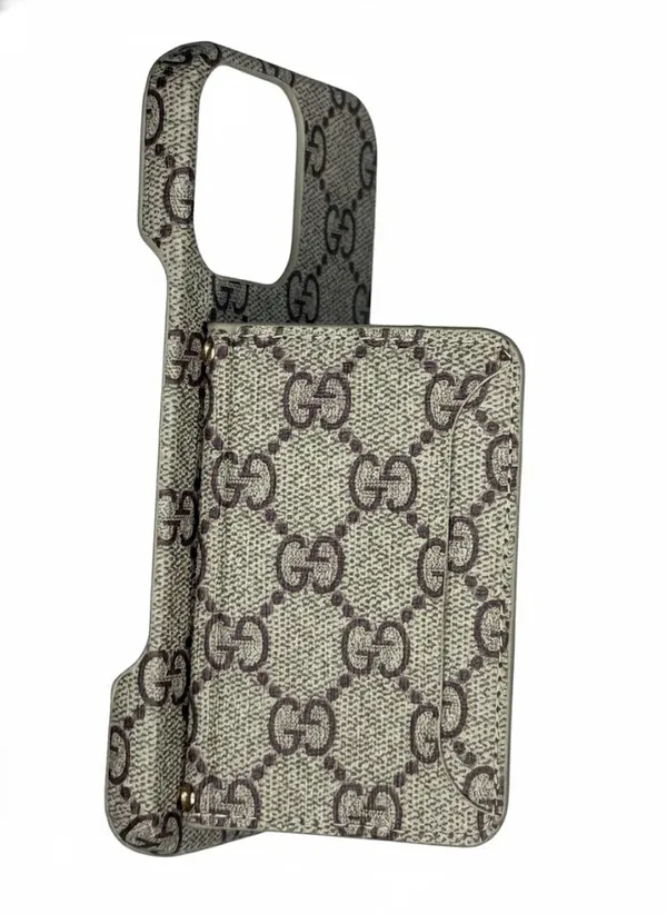 Beige_Premium_Card_Holder_Case_For_Iphone_16_Pro/Pro_Max,_Canvas,_Phone_Wallet_With_Card_Slots,_Colors_Available