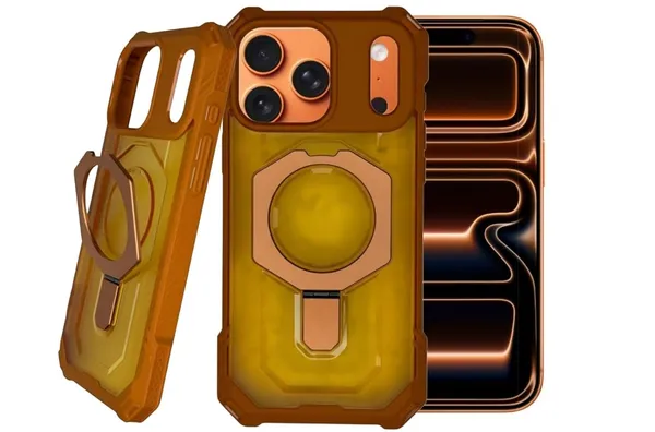 Orange_Premium_Crystal-Silicone_Military-Grade_Case_For_Iphone_17_Pro_Max,_Transparent_Silicone_Cover_With_Ring_Holder_Mount,_Wireless_Charging_Compatible