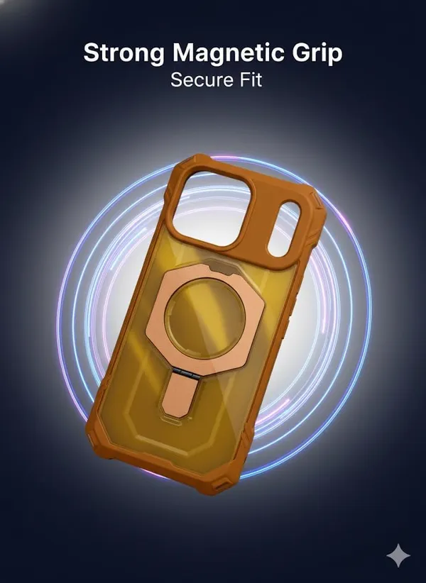 Orange_Premium_Crystal-Silicone_Military-Grade_Case_For_Iphone_17_Pro_Max,_Transparent_Silicone_Cover_With_Ring_Holder_Mount,_Wireless_Charging_Compatible
