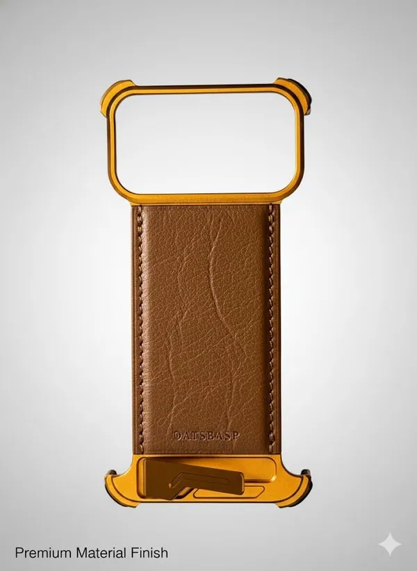 Gold_&_Brown_Ak_Premium_Oatsbasp_Leather-Metal_Case_For_Iphone_17_Pro_Series,_Metal_Bumper_Design_With_Gold_Frame,_Brown_Leather_Protective_Cover_(Iphone_17_Pro)