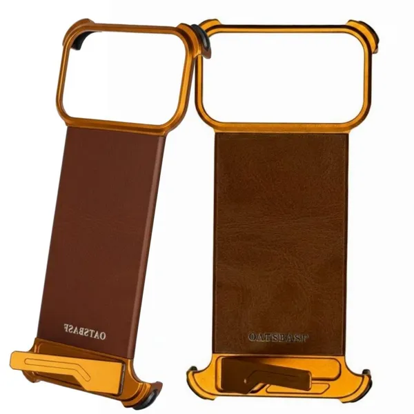 Gold_&_Brown_Ak_Premium_Oatsbasp_Leather-Metal_Case_For_Iphone_17_Pro_Series,_Metal_Bumper_Design_With_Gold_Frame,_Brown_Leather_Protective_Cover_(Iphone_17_Pro)