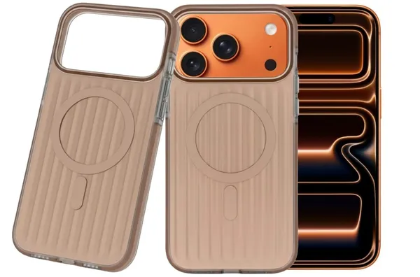 Rose_Gold_Premium_Crystal-Fiber_Case_For_Iphone_17_Pro_Max,_Protective_Phone_Cover_With_Textured_Design,_Wireless_Charging_Compatible