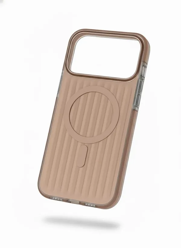 Rose_Gold_Premium_Crystal-Fiber_Case_For_Iphone_17_Pro_Max,_Protective_Phone_Cover_With_Textured_Design,_Wireless_Charging_Compatible