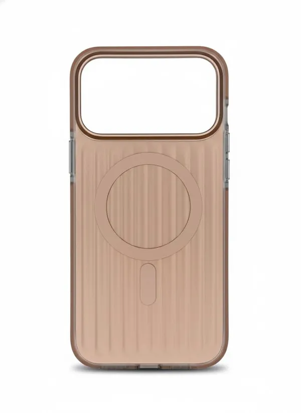 Rose_Gold_Premium_Crystal-Fiber_Case_For_Iphone_17_Pro_Max,_Protective_Phone_Cover_With_Textured_Design,_Wireless_Charging_Compatible