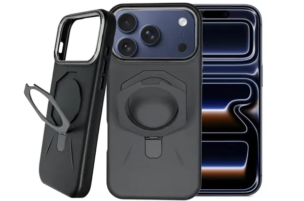 Black_Ak_Premium_Protective_Case_For_Iphone_17_Pro,_Military-Grade_Protection_With_Kickstand_Ring_Holder,_Slim_Hard_Shell_Cover,_Space_Gray_(Black,_Iphone_17_Pro)